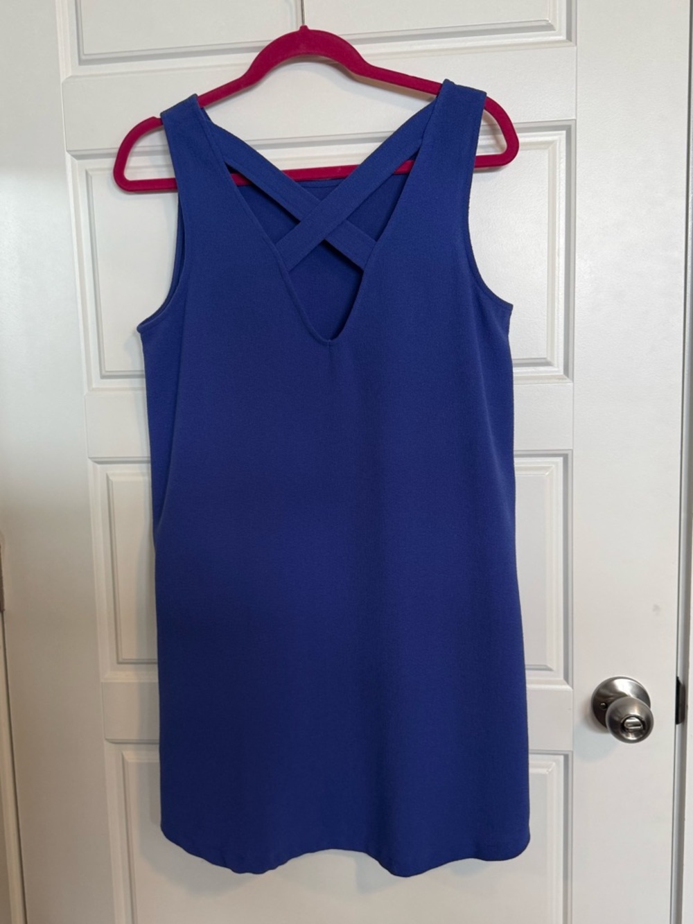 Cobalt Blue Crisscross Back Mini Dress